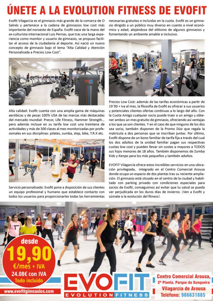 Evofit Vilagarcía gimnasio Low Cost