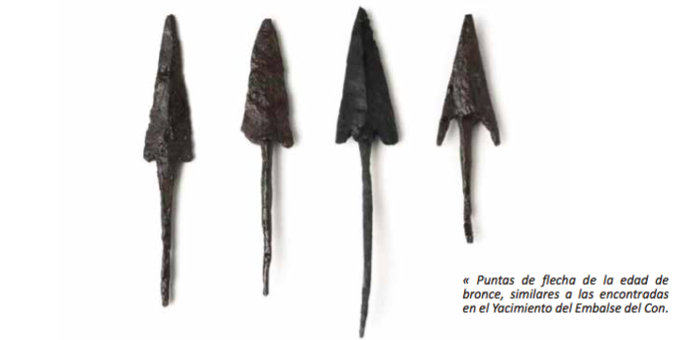 Flechas hierros Embalse del Con arqueología Vilagarcía