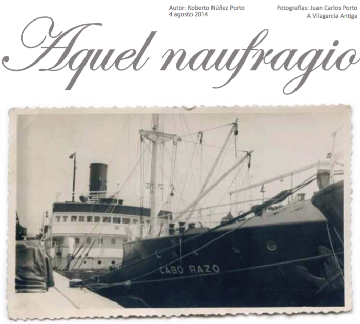 Naufragio Ria de Arousa - Cabo Razo