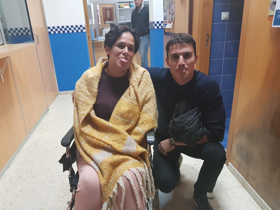 Merchi Álvarez,  presidenta de Galiciame, con Alex Gonzalez