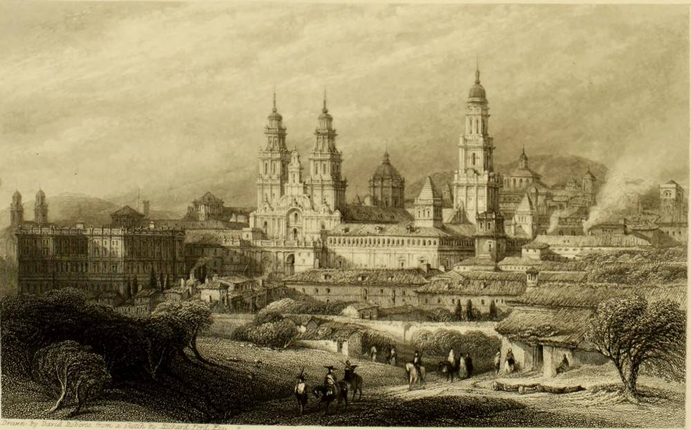 Santiago en branco e negro